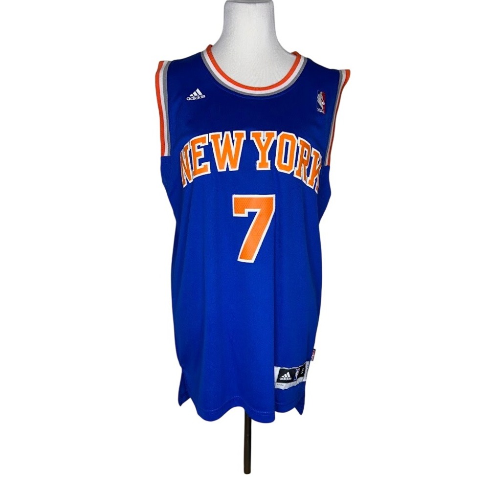 Adidas New York Knicks Carmelo Anthony 7 Basketball Jersey Blue Mens Small S